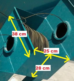 Dispenser Box for Wire Feed, Dimensions: 38cm x 25cm x 28cm