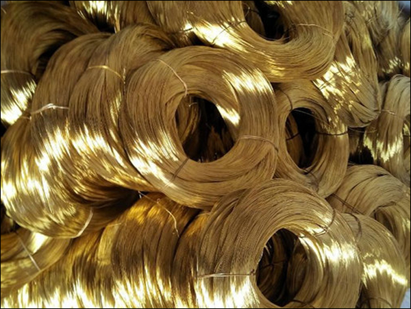 Bright, annealed H65 brass wire, ideal for braiding electrical cables